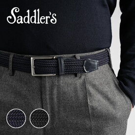 サドラーズ Saddler's ファインメッシュベルト 【3.2cm幅】 G01 ブラック ネイビー【メンズ ベルト ビジネス イタリア】