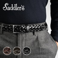 サドラーズ Saddler's カーフメッシュベルト 【3.0cm幅】 G256 ブラック ダークブラウン ブラウン メンズ…