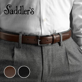 サドラーズ Saddler's カーフベルト 【3.0cm幅】 G524 ブラック ダークブラウン本革 メンズ ベルト ビジネス イタリア シンプル ナッパ