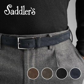 サドラーズ Saddler's スエードベルト SG02 ブラック ダークブラウン チョコレート ネイビー【3.0cm幅】【メンズ ベルト ビジネス イタリア】