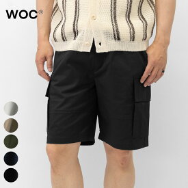 WOC ウォック ショーツ カーゴ イージーショーツ CITTA DEL CAPO SHORT 026SH097GB ハーフパンツ コットン 軽量 イージーパンツ ストレッチ パンツ メンズ イタリア ブラック ネイビー ライトグレー カーキ ベージュ ウエストゴム カジュアル 春 夏 おしゃれ スポーティー