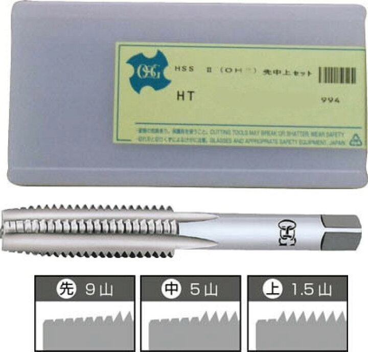 楽天市場】OSG 一般用ハンドタップセット HSS 精度：OH2 M16.0 ピッチ 