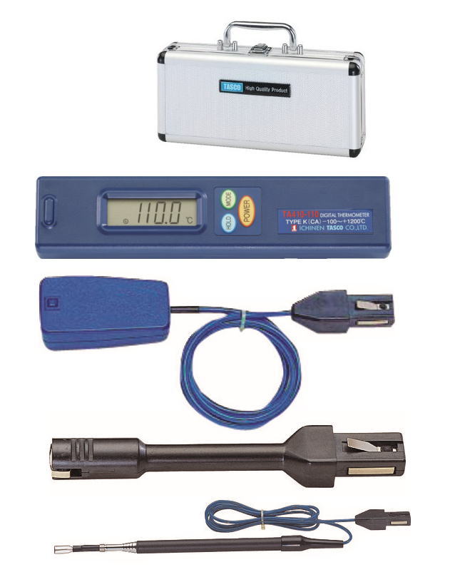 イチネンTASCO (タスコ):デジタル温度計デラックスセット TA410BX 空調設備業者様必須のセットです TA410BX