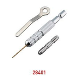 電動用精密ドリルチャック　チタンコートドリル刃付き　0.1〜2.5mm