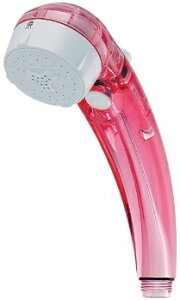 カクダイ 低水圧用マッサージストップシャワー クリアレッド