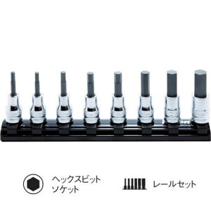 Ko-ken(�R�[�P��)�@Z-EAL 3/8(9.5mm)�w�b�N�X�r�b�g�\�P�b�g���[���Z�b�g(�S��50mm�T�C�Y)�@8�g�@RS3010MZ/8-L50