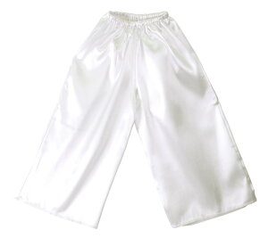 ソフトサテンズボン  白 幼児〜小学校低学年用