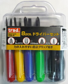 Trad Hand tools　8pcs.ドライバーセット　TDS-8