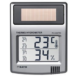 新しい到着 SATO 佐藤計量器 PC-5200TRH ソーラーデジタル温湿度計 【サイズ交換ＯＫ】