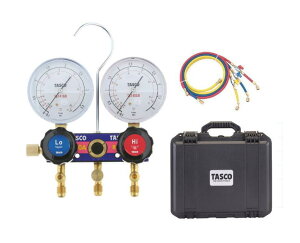 TASCO�i�^�X�R�jR410A/R32�p�T�C�g�O���X�t�Q�[�W�}�j�z�[���h�Z�b�g�@92cm�o���u�t���z�[�X�t�@��g���p�@TA122JVH-1