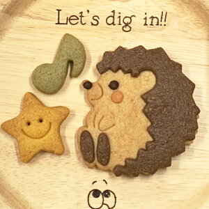 ハリネズミ クッキー 星 音符 動物 アニマル プレゼント ギフト 御祝 お礼 焼き菓子 ホワイトデー お菓子 monjuillet