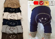 【期間限定ポイント10倍】子供服 パンツ スウェード裏毛 シンプル ボーダー ルーズモンキーパンツ　1830-…