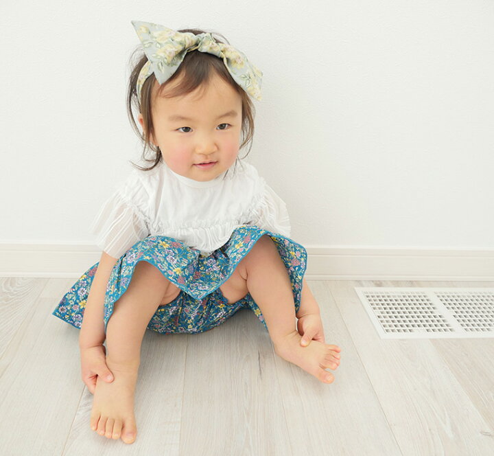楽天市場】子供服 パンツ 真夏の大人小花柄バルーンパンツ付きスカート 