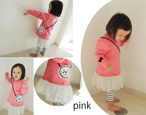 【3300円以上で10%OFFクーポン】子供服 トップス チュール付きアリスポシェット綿100%裏毛トレーナーA4477(80cm 90cm 95cm 100cm)3010保育園・メール便可40 ベビー服 女の子Tシャツ 赤ちゃん