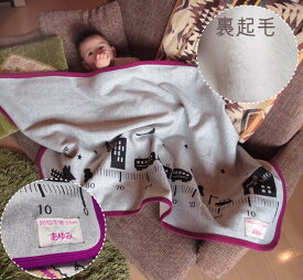 【漢字対応・名入れ無料】ギフトBOX入り出産祝いなどに最適。冬用裏起毛ブランケット身長計058登場！★キャンセル不可日本製保育園・メール便不可 ベビー服 男の子 女の子 赤ちゃん1219