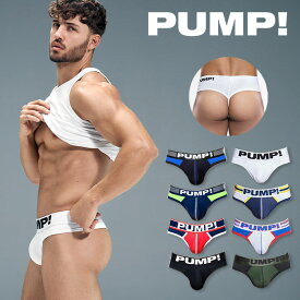 PUMP パンプ Tバック BRIEF STYLE MESH CUP THONG メンズTバック ティーバック ハイブランド サポーター スポーツ用インナー PUMP! Underwear メンズ 男性下着 | アンダーウェア 男性用下着 下着 男性 男 メッシュカップ スポーツインナー カラー スポーティー