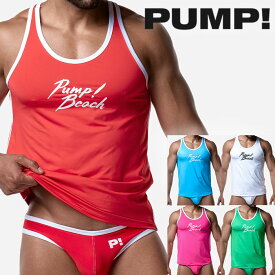 タンクトップ メンズ PUMP UNDERWEAR BEACH TANK TOP ビーチタンク トレーニングウェア ジムウェア トップス パンプ ストレッチ スポーツ 吸汗速乾 パンツ メンズ 下着 メンズ下着 男性下着 アンダーウェア ブランド セクシー おしゃれ プレゼント