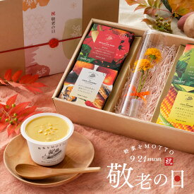 敬老の日 2026 国産野菜 スープ 4個 ｜ ギフト プレゼント ラッピング カップスープ 野菜をMOTTO ｜ レンジ 簡単 グルメ 実用的 感謝 ありがとう おしゃれ 送料無料 健康 ヘルシー 野菜たっぷり 常温保存 野菜不足解消