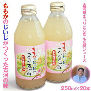【30%OFFクーポン】ももかのじいじがつくった古河の味 250ml×20本入 | ドリンク 桃 もも モモ ジュース びん ビン 飲料 ご当地ドリンク 取り寄せ お取り寄せ ご家庭用 手土産 美味しい すっき