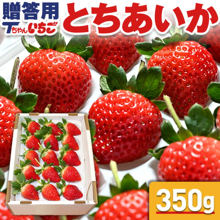 楽天市場】いちご 苺 とちあいか ホール 詰め 350g x 1箱 (贈答用 