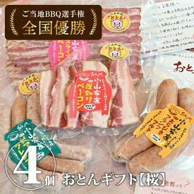 【「ご当地プランクBBQ選手権」部門、優勝】おとんギフト【桜】｜送料無料 バーベキュー キャンプ 肉 加工品 父の日 お中元 御中元 2025 春ギフト 夏ギフト 母の日 景品 セット 詰め合わせ 3000円台 ギフト プレゼント お取り寄せ グルメ【BK】