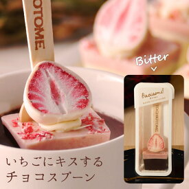 バーチャミ(ビター) 1本 ホットチョコスプーン ホットチョコレート ホットドリンク チョコスティック 苺 いちご イチゴ イベント 景品 ホワイトデー バレンタイン 冬ギフト 母の日 2026 プレゼント ギフト 会社 職場 大量 法人 お祝い 内祝い 退職祝い お礼 お返し あす楽