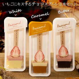 バーチャミ3種セット(ビター・ホワイト・キャラメル 各1本) ホットチョコスプーン ホットチョコレート ホットドリンク チョコスティック 苺 いちご イチゴ 冬ギフト プチギフト 友チョコ プレゼント ギフト 会社 職場 法人 お祝い 内祝い お返し お取り寄せ あす楽