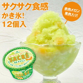 サクレWメロン12個セット　送料無料 アイス シャーベット カップ かき氷 スイーツ デザート 秋ギフト お歳暮 2025 御歳暮 冬ギフト クリスマス 年末年始 景品 イベント 景品 会社 大量 法人 食べ物 プレゼント ギフト お祝い 内祝い お礼 お返し お土産 お取り寄せ