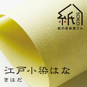 【メール便OK】紙の倉庫屋さん。小花柄がかわいい江戸小染はな(きはだ)四六判100kg20枚入A4サイズ