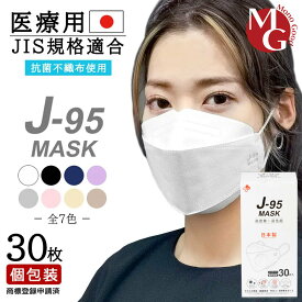 J-95 マスク J95 日本製 【医療用JIS取得 サージカルマスク マスク 日本製 使い捨て 日本製 不織布 3D立体型 スタイリッシュデザイン 医療用クラス】