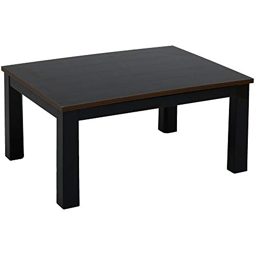 [山善] こたつ テーブル 長方形 80×60cm リバーシブル天板 中間入切スイッチ ブラック×ブラウン EYC-8060(BK/MBR) |  MONOPARK