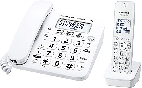 パナソニック ​限​定​販​売​ コードレス電話機 最大86%OFFクーポン 子機1台付き ホワイト VE-GD27DL-W