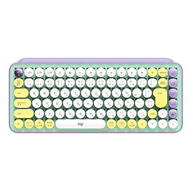 ロジクール POP KEYS K730PL メカニカル ワイヤレス キーボード パープル 日本語配列 メカニカルキーボード ワイヤレスキーボード bluetooth Logi Bolt Unifying非対応 windows mac chrome iP