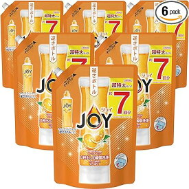 【ケース販売】 ジョイ コンパクト 食器用洗剤 バレンシアオレンジの香り 詰め替え 超特大 1065mLx6個