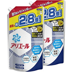 【まとめ買い】 アリエール バイオサイエンス 洗濯洗剤 液体 抗菌菌のエサまで除去 詰め替え 超ウルトラジャンボ 約2.8倍 (1900g) 2個