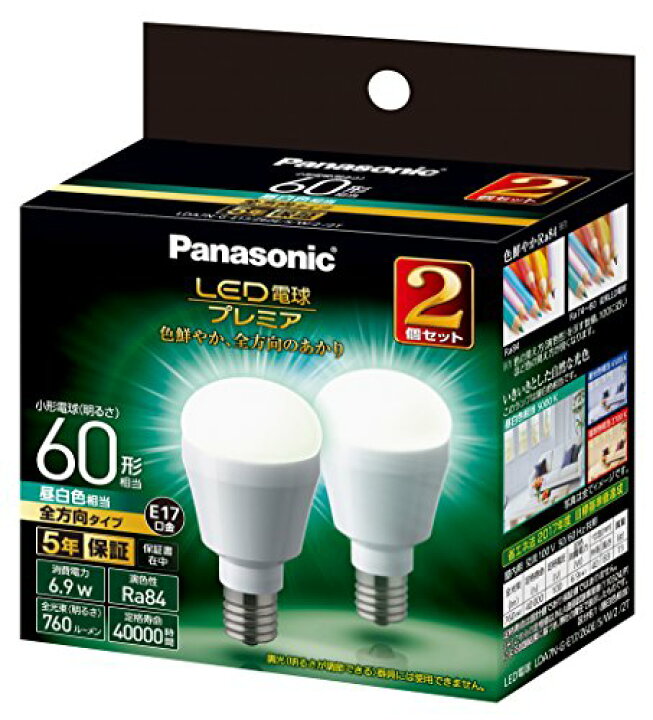 楽天市場】パナソニック LED電球 プレミア 口金直径17mm 電球60W形相当 