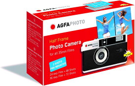 フィルムカメラ ハーフ HALF AGFA アグファ フィルムカメラ レトロ 簡単 軽量 おすすめ コンパクト オススメ 初心者 35mm カメラ ハーフカメラ ブラック