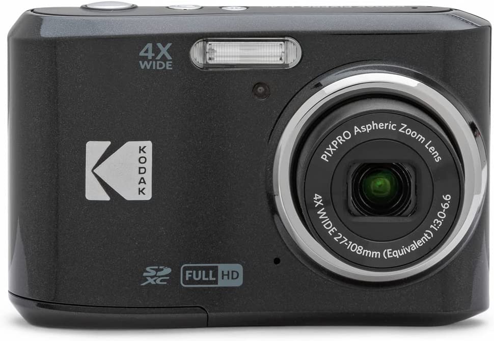 デジカメ Kodak コンパクト デジタルカメラ 単3電池使用 簡単 高画質 コダック デジカメ PIXPRO FZ45-BK ブラック  1600万画素 光学4倍ズーム モノポケット