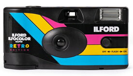 35mm おすすめ 使い切りカメラ レンズ付きカメラ ILFORD ISO400 カラーフィルム イルフォード インスタントカメラ RAPID RETORO 27枚撮り フラッシュ付