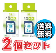 送料無料 2個セット SDカード 4GB デジカメ ビデオカメラに おすすめ メモリーカード めもりーかーど ゆ…