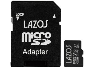 ϋv }CNSD 32GB MicroSD }CNSDHC h ϏՌ X ϐÓdC L^ fWJ rfI X}z hR J[h ߂[[  Lazos MicroSDHCJ[h 32GB class10 L-B32MSD1