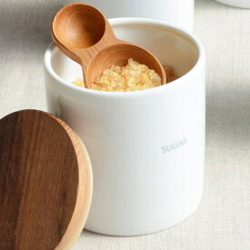 LOLO ロロ キャニスター BS08 シュガー 保存容器 収納 ストッカー 磁器 ソルト シュガー コーヒー 紅茶 キッチン雑貨 木蓋 北欧 ナチュラル おしゃれ カフェ雑貨 清潔感 シンプル
