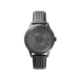 腕時計 メンズ スワロフスキー ジルコニア ゴールド ブラック 日本製 クォーツ FACEAWARD DIAZ-S