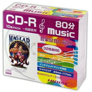 HIDISC CD-R yp5mmXP[X10P HDCR80GMP10SC ֘AF(ACfBA Z ObY i  炵 ֗ S)