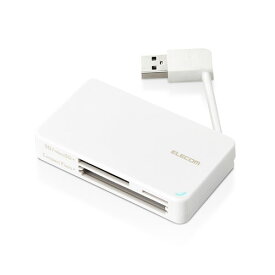 エレコム USB2.0対応メモリカードリーダー/ケーブル収納型タイプ MR-K304WH | PC 周辺機器 関連：usbメモリ タイプ 容量 ハブ コンセント ケーブル 充電器 変換 type アダプタ 充電 メモリー 延長