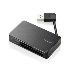 【5個セット】 エレコム USB2.0対応メモリカードリーダー/ケーブル収納型タイプ MR-K304BKX5 | PC 周辺機器 関連：usbメモリ タイプ 容量 ハブ コンセント ケーブル 充電器 変換 type アダプタ 充電 メモリー 延長