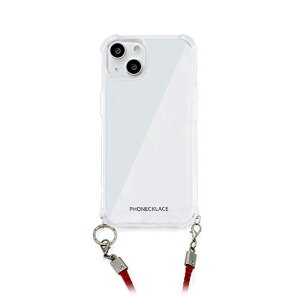PHONECKLACE ���[�v�V�����_�[�X�g���b�v�t���N���A�P�[�X for iPhone 14 �_�[�N���b�h �w�ʃJ�o�[�^ PN23854i14RD | iPhone ipad �֘A�P�� �P�[�X pro �X�}�z 15 �X�}�[�g�t�H�� 16 �^�u���b�h 14 air �{�� pc min
