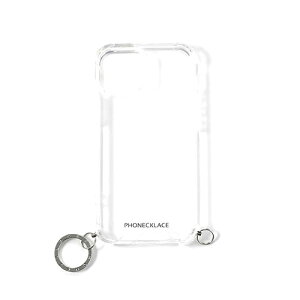 PHONECKLACE �X�g���b�v�p�����O�t���N���A�P�[�X for iPhone 14 �V���o�[�`���[�� �w�ʃJ�o�[�^ PN23856i14SV | iPhone ipad �֘A�P�� �P�[�X pro �X�}�z 15 �X�}�[�g�t�H�� 16 �^�u���b�h 14 air �{�� pc mini �p