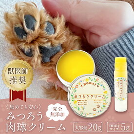 【獣医師推奨】犬用 肉球クリーム リップスティック バーム 5g 15g 20g 天然100％ 完全無添加 国産みつろう オーガニックホホバオイル 手作り