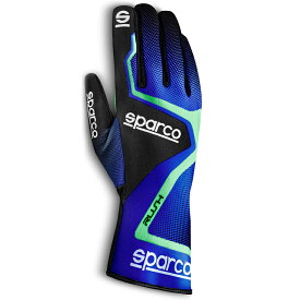 SPARCO スパルコ RUSH KART ブルー×グリーン レーシンググローブ レーシングカート・走行会・スポーツ走行用 (002556_BXVF)